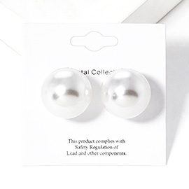 Pearl Ball Stud Earrings