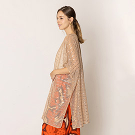 Lurex Kimono Poncho