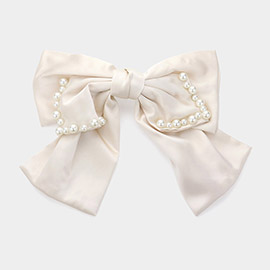 Pearl Accented Bow Barrette