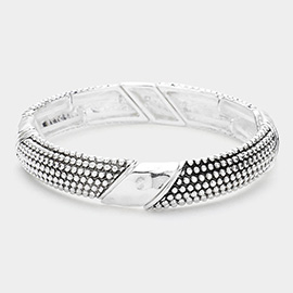 Textured Metal Stretch Bracelet