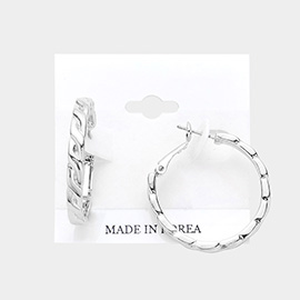 Textured Metal Hoop Earrings