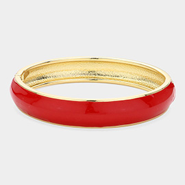 Enamel Hinged Bangle Bracelet