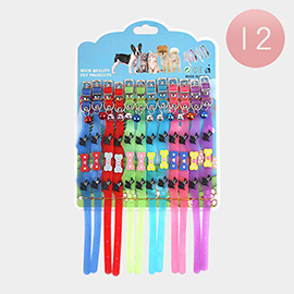 12PCS - Dog Bone Pointed Silicon Pet Collars