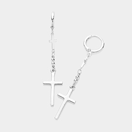 Cross Dropdown Dangle Earrings