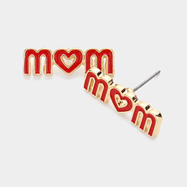 Enamel Mom Stud Earrings