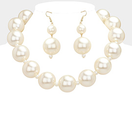 Chunky Pearl Beaded Necklace