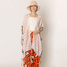 Aztec Print Kimono Poncho