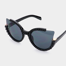 Bling Studded Cat Eye Sunglasses