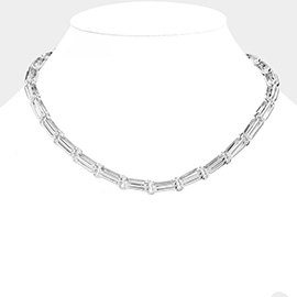 Chunky Metal Paperclip Chain Necklace