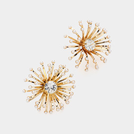 Stone Pointed Starburst Earrings