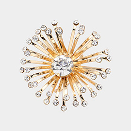 Stone Pointed Starburst Adjustable Ring