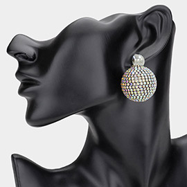 Bling Studded Ball Dangle Earrings