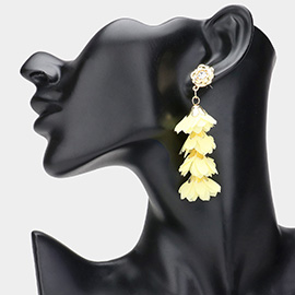 Flower Petal Link Dropdown Earrings