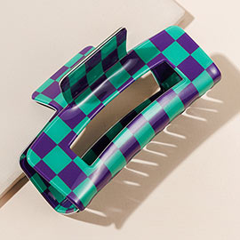 Checkered Hair Claw Clip