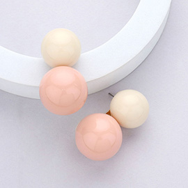 Double Resin Ball Earrings