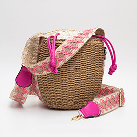 Straw Rope Bucket Bag / Crossbody Bag