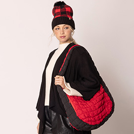 Game Day Quilted Puffer Shoulder / Crossbody Bag Cloud Bag