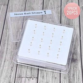 20PCS - 1mm Metal Ball Nose Pins