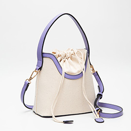 Mini Canvas Bucket Bag / Crossbody Bag