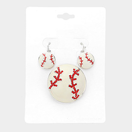 Enamel Baseball Pendant Set