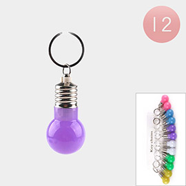 12PCS - Light Bulb Keychains