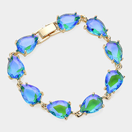 Teardrop Cluster Link Bracelet