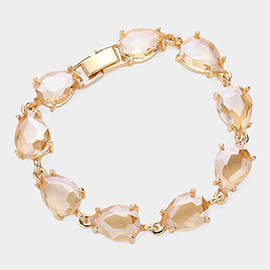 Teardrop Cluster Link Bracelet