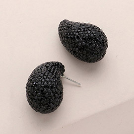 Bling Studded Teardrop Earrings