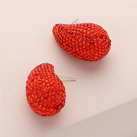 Bling Studded Teardrop Earrings