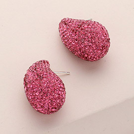 Bling Studded Teardrop Earrings