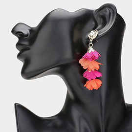 Flower Petal Link Dropdown Earrings