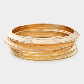 4PCS - Metal Bangle Stackable Multi Layered Bracelets