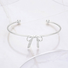 Metal Bow Pointed Cuff Bracelet