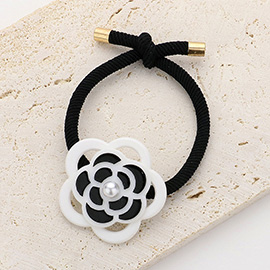 Handmade Pearl Pointed Celluloid Acetate Flower Hairband