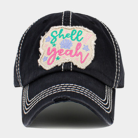 SHELL YEAH Message Vintage Baseball Cap