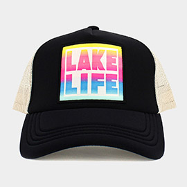 LAKE LIFE Message Mesh Back Baseball Trucker Cap