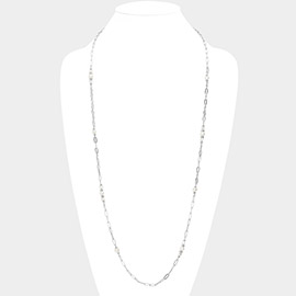 Pearl Pointed Long Necklace