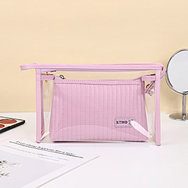 2PCS - Double Layer Makeup Pouch Bags