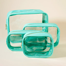 4PCS - Clear Transparent Cosmetic Pouch Bags