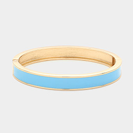 Enamel Hinged Bangle Bracelet