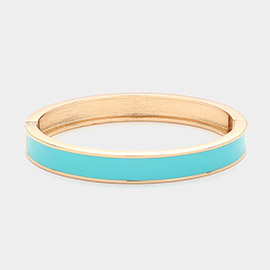 Enamel Hinged Bangle Bracelet