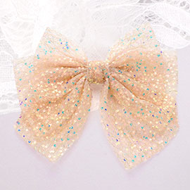 Oversized Sequin Bow Barrette