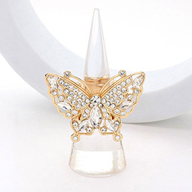 Marquise Stone Pointed Butterfly Stretch Ring