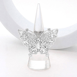 Marquise Stone Pointed Butterfly Stretch Ring