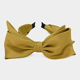 Satin Fabric Knot Bow Headband