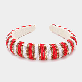 GAME DAY Seed Beaded Headband