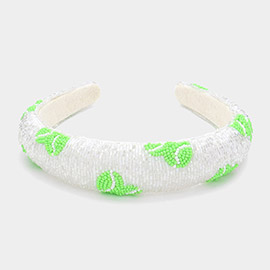 Tennis Ball Seed Beaded Headband