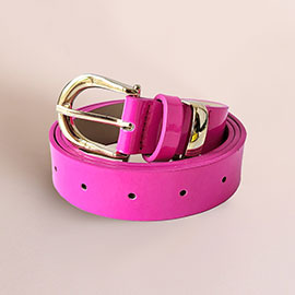 Solid Faux Leather Belt