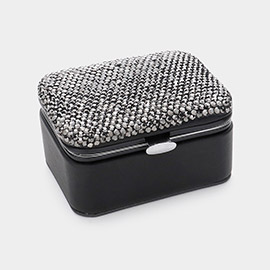 Bling Studded Mini Portable Jewelry Box