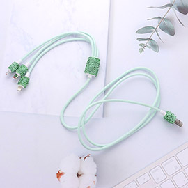 Bling Studded 3 in 1 Charging Cable